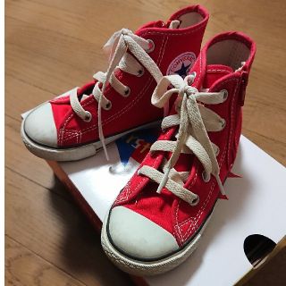 コンバース(CONVERSE)のコンバース ハイカット レッド 17cm チャイルド(スニーカー)