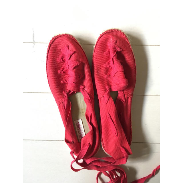 TOMORROWLAND(トゥモローランド)の【ギャルリーヴィー購入】パールガビア＊エスパドリーユ(赤) レディースの靴/シューズ(サンダル)の商品写真