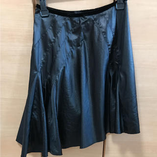 ジネス(Jines)のverseau  スカート  サイズ38 Mサイズ ブラック(ひざ丈スカート)