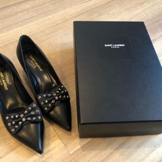 サンローラン(Saint Laurent)のかりんさん専用 超美品 サンローラン パンプス 38 1/2 箱付き(ハイヒール/パンプス)