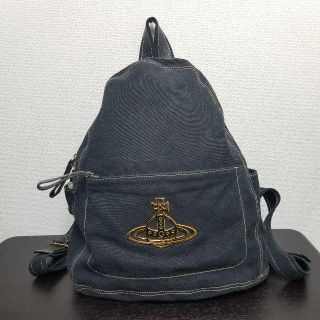 Vivienne Westwood - ヴィヴィアン リュック 黒 キャンバス オーブ