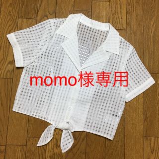 エモダ(EMODA)のmomo様専用☆EMODAチェック柄シースルーブラウス(シャツ/ブラウス(半袖/袖なし))