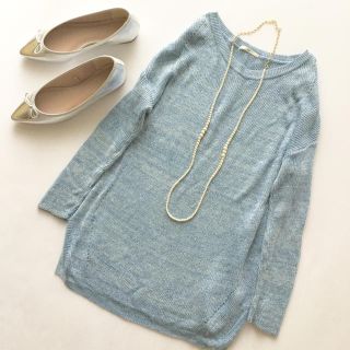 シップス(SHIPS)の美品 定価1.4万*SHIPS *きれい色リブロングプルオーバー(ニット/セーター)