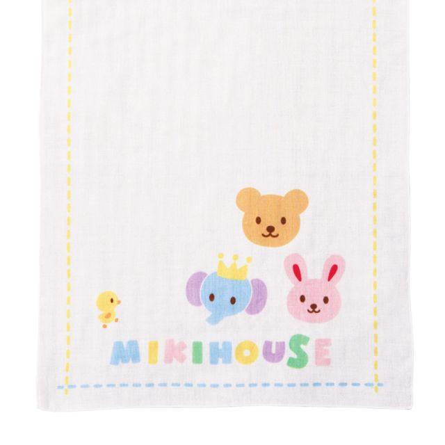 mikihouse(ミキハウス)のミキハウス　mikihouse　 どうぶつ柄♪　浴用ガーゼタオル２枚セット×２ キッズ/ベビー/マタニティの洗浄/衛生用品(その他)の商品写真