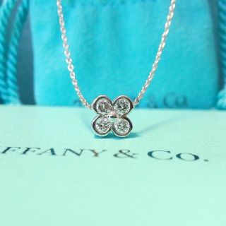 ティファニー(Tiffany & Co.)のティファニー　ベゼル　フラワー　Pt950　ネックレス　ダイヤモンド　0.2ct(ネックレス)