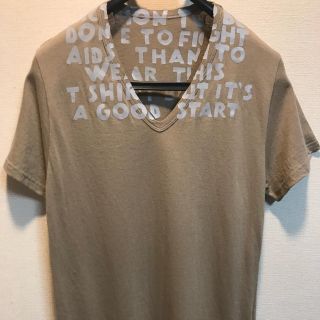 マルタンマルジェラ(Maison Martin Margiela)のMartin MARGIELA エイズ/Vネック Tシャツ マルジェラ(Tシャツ/カットソー(半袖/袖なし))