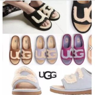 アグ(UGG)のUGG ボア サンダル もこもこ ブラック(サンダル)