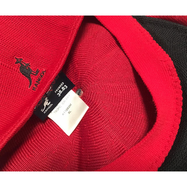 KANGOL(カンゴール)のあおすみさん専用 カンゴール KANGOL XL レッド ブラック メンズの帽子(ハンチング/ベレー帽)の商品写真