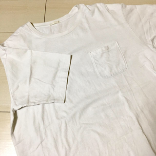 ジーユー(GU)の【美品】GU ビッグTシャツ ホワイト L(Tシャツ/カットソー(半袖/袖なし))