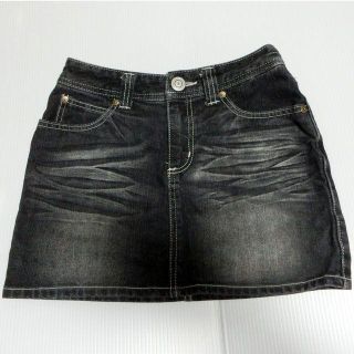黒デニム　ミニスカート(ミニスカート)