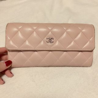 シャネル(CHANEL)の☆CHANEL シャネル  マトラッセ ココマーク 長財布 ピンク☆ 美品(財布)