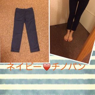 ギャップ(GAP)の着画あり ネイビー♥️チノパン(チノパン)