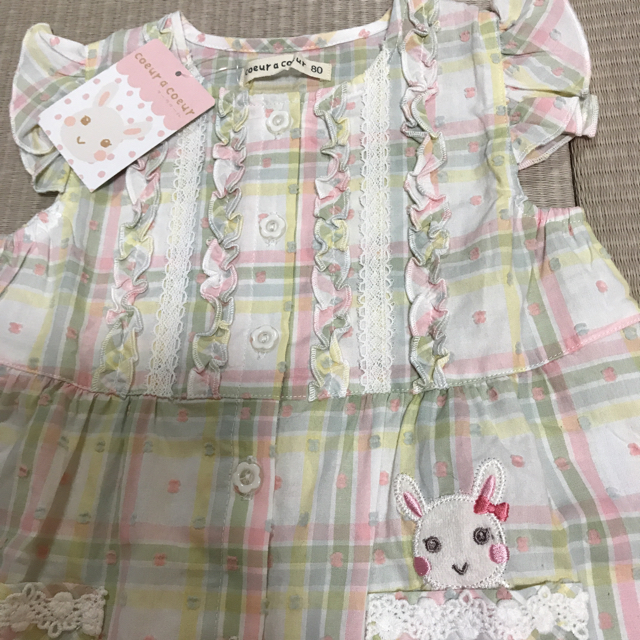 coeur a coeur(クーラクール)の新品 クーラクール 80 ワンピース キッズ/ベビー/マタニティのベビー服(~85cm)(ワンピース)の商品写真