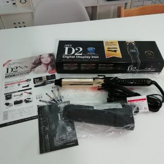 AIVIL アイビル　D2 アイロン　32㎜　ゴールド　耐熱シリコンカバー(ヘアアイロン)