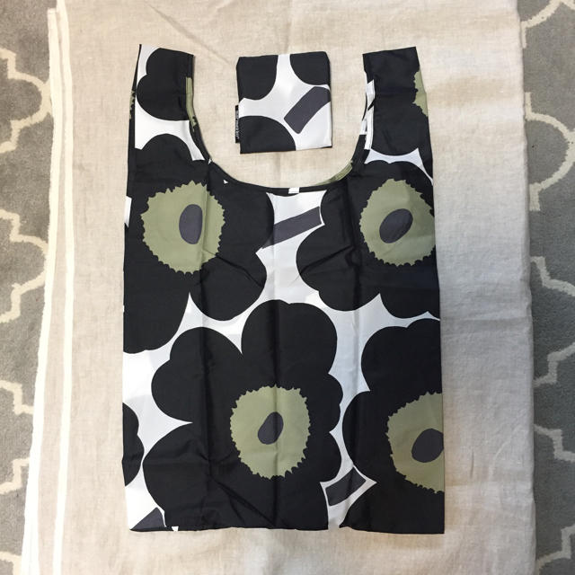 marimekko(マリメッコ)のmarimekko マリメッコ エコバッグ ウニッコ柄 ブラック レディースのバッグ(エコバッグ)の商品写真