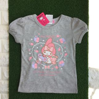 マイメロディ(マイメロディ)の【 110 】 マイメロディ パフスリーブ  半袖 Tシャツ ハート グレー(Tシャツ/カットソー)