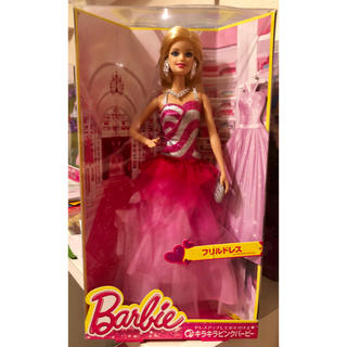 バービー(Barbie)の新品未開封 Barbie キラキラピンク フリルドレス(キャラクターグッズ)