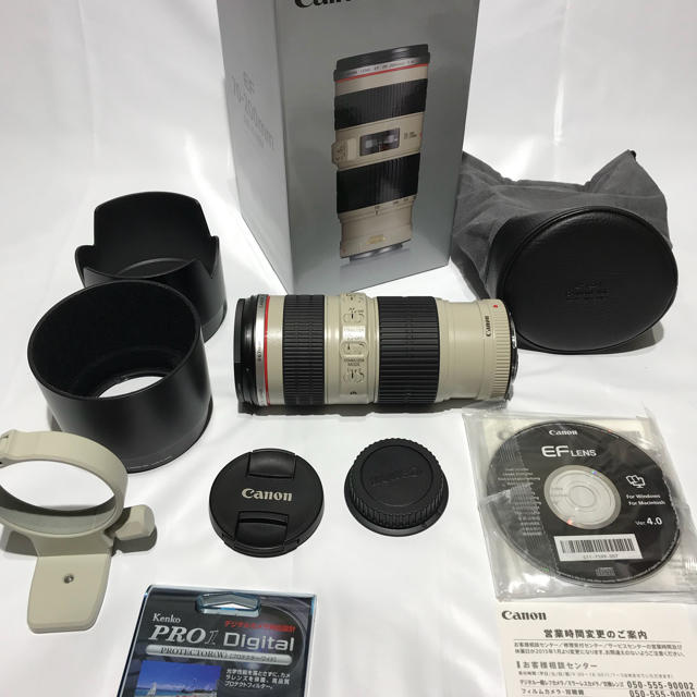 最上の品質な EF70-200mm 美品Canon - Canon F4L USM おまけ付き IS