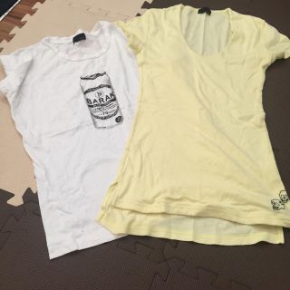 バラク(Barak)のBARAK ロゴTシャツ スカル刺繍 UネックTシャツ♡シンプル好きな方に(Tシャツ(半袖/袖なし))