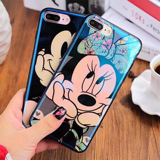 ディズニー(Disney)のミッキーマウス ミニーマウス iPhoneケース 鏡面 iPhoneケース(iPhoneケース)