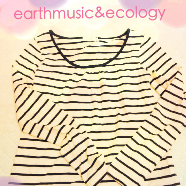 earth music & ecology(アースミュージックアンドエコロジー)のボーダーカットソー レディースのトップス(カットソー(長袖/七分))の商品写真