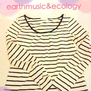 アースミュージックアンドエコロジー(earth music & ecology)のボーダーカットソー(カットソー(長袖/七分))