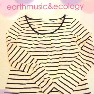 アースミュージックアンドエコロジー(earth music & ecology)のボーダーカットソー(カットソー(長袖/七分))