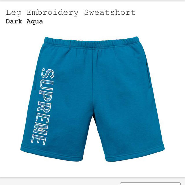 Supreme Leg Embroidery Sweatshort / M