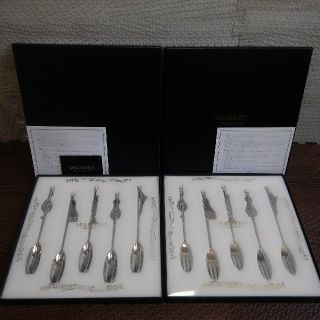 ミキモト(MIKIMOTO)の真珠つき　ミキモト　楽器　ティースプーン＆フォーク　セット(カトラリー/箸)