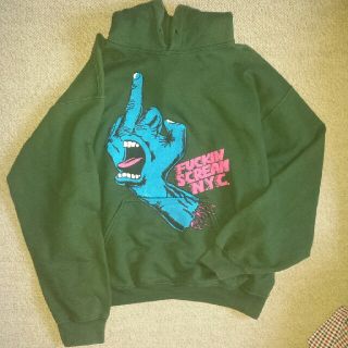 スラッシャー(THRASHER)のFUCKIN SCREAN N.Y.C. パーカー ダークグリーン(パーカー)