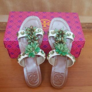 トリーバーチ(Tory Burch)のﾄﾘｰﾊﾞｰﾁ  ｻｲｽﾞ8  ﾋｰﾙ1㎝ 革底  ﾐｭｰﾙ ﾋﾞｰｻﾝ(ミュール)