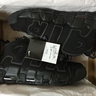 ナイキ(NIKE)のAIR MORE UPTEMPO 黒 25.5cm 新品(スニーカー)