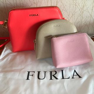 フルラ(Furla)のフルラ ボエム 斜めがけ ショルダーバッグ ポーチ付き ３点セット♡(ショルダーバッグ)