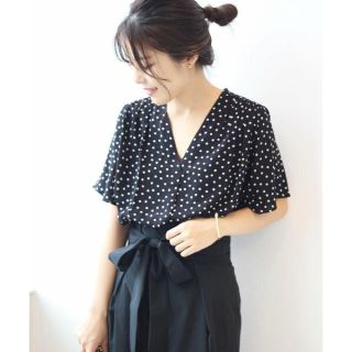 スピックアンドスパン(Spick & Span)の【にのきち様専用】Spick&Spanドットギャザープルオーバー(シャツ/ブラウス(半袖/袖なし))