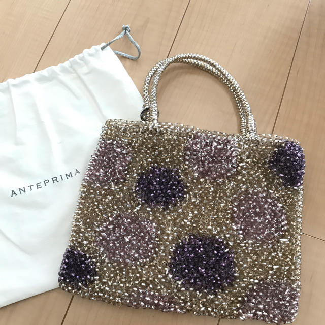 ANTEPRIMA(アンテプリマ)のアンテプリマ ワイヤーバッグ 水玉⭐︎ほぼ未使用⭐︎ レディースのバッグ(ハンドバッグ)の商品写真