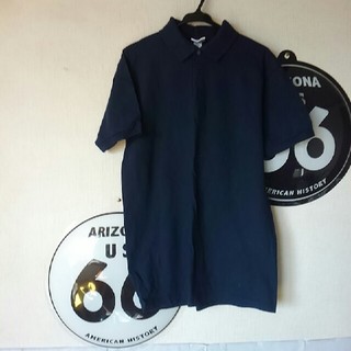 アンビル(Anvil)のメンズポロシャツSサイズ２色セット黒&紺(ポロシャツ)