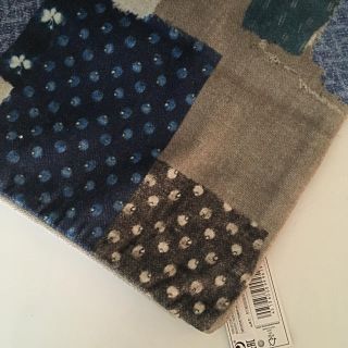 ザラホーム(ZARA HOME)の新品 ZARA HOME ザラホーム パッチワーク クッションカバー ブルー(クッションカバー)