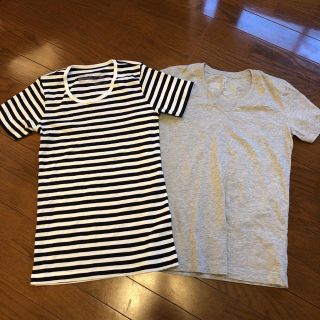 ムジルシリョウヒン(MUJI (無印良品))の無印 Tシャツ 2枚  xsサイズ 4月7日まで(Tシャツ(半袖/袖なし))