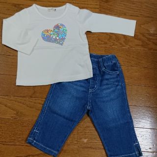 ブランシェス(Branshes)のbranshes ロンT+デニムセット(Ｔシャツ)