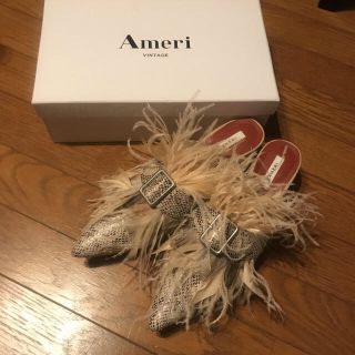 アメリヴィンテージ(Ameri VINTAGE)のAmeri Vintage サンダル フェザー バブーシュ(サンダル)