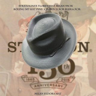 ボルサリーノ(Borsalino)のSTETSON★ステットソン・ストラトライナー・フローレンスミラン 59CM(ハット)