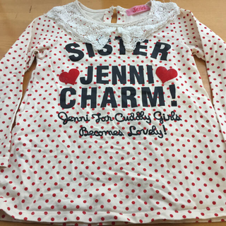 ジェニィ(JENNI)の美品(難あり) jenni ドット柄 ロンT size.110(Tシャツ/カットソー)