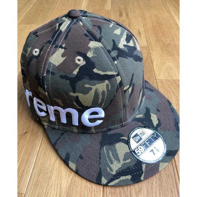 メンズSupreme side logo newera cap 迷彩 カモフラ 正規品