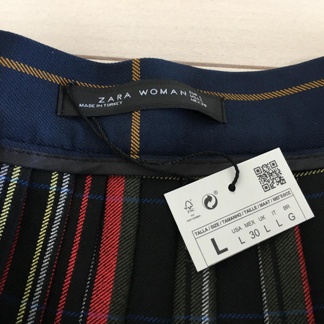 【新品未使用】L ZARA チェック スカート