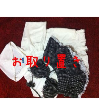 ドット  レース  パーカーとセット(水着)
