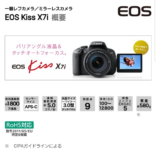 Canon kiss X7i レンズ付き　品