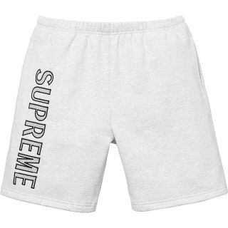 シュプリーム(Supreme)のSupreme Leg Embroidery Sweatshort グレーＬ(ショートパンツ)