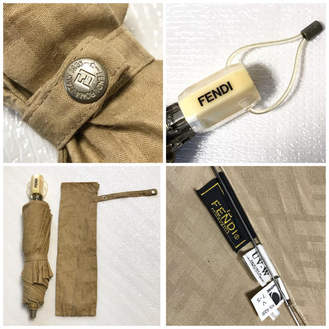 FENDI(フェンディ)のフェンディ【FENDI】折り畳み 日傘 傘 ベージュ キャメル レディースのファッション小物(傘)の商品写真