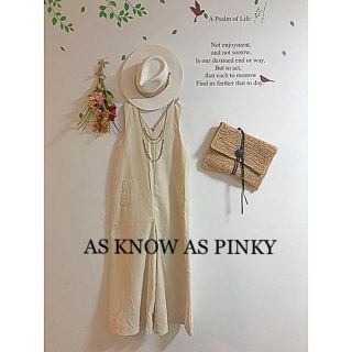 アズノゥアズピンキー(AS KNOW AS PINKY)の☆AS  KNOW AS  PINKY☆バッグレース編み上げオールインワン(オールインワン)