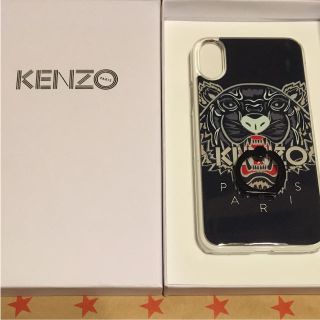 ケンゾー(KENZO)のk様専用新品 KENZO iPhoneX専用リング付 ケースネイビー(iPhoneケース)